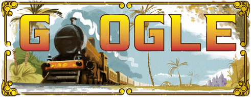 160th_anniversary_of_the_first_passenger_train_in_india google doodle