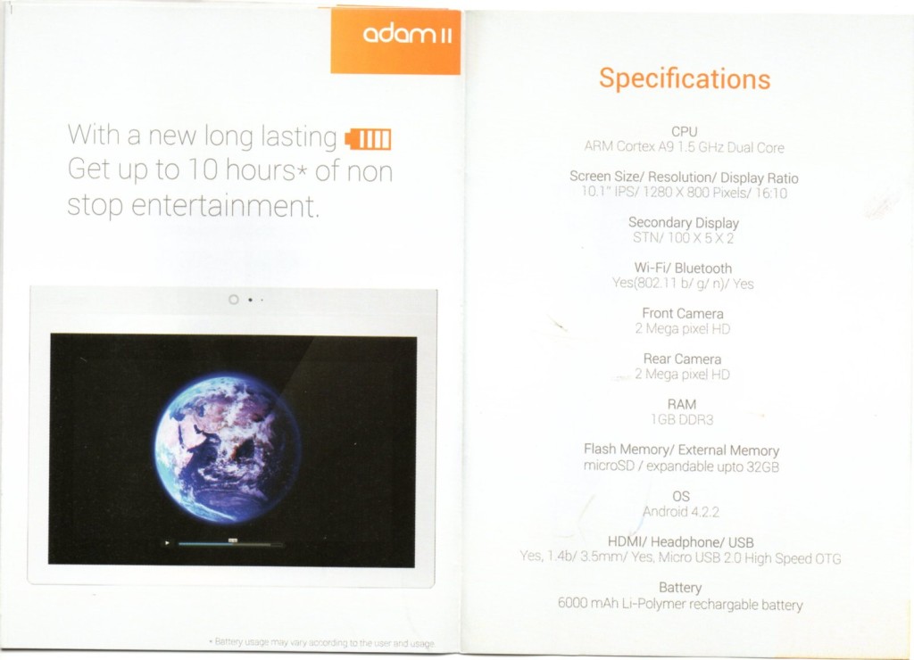 notion ink adam 2 specifications