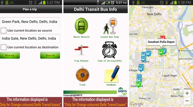 'Delhi Transit Bus Info' App For Android Out On Google Play Store DIMTS