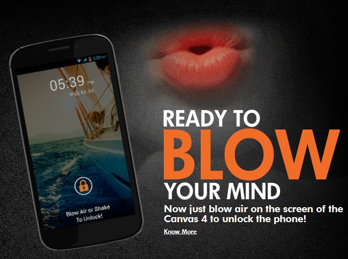 Micromax Canvas 4 A210 Blow To Unlock