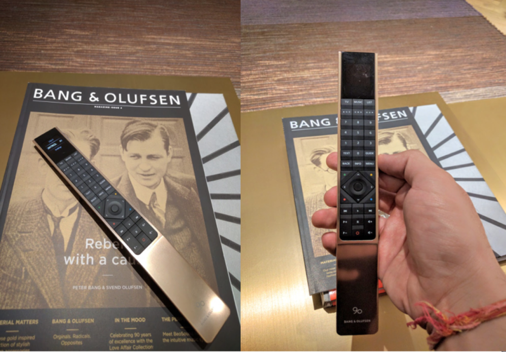 Remote of Bang and Olufsen Avant Television