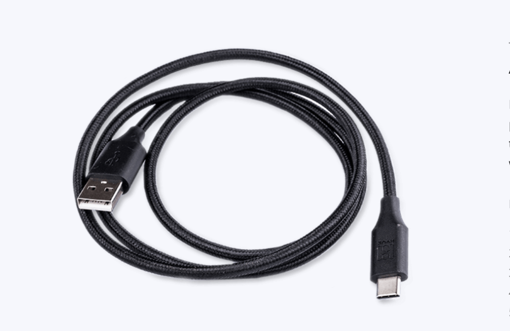 Braided USB TYPE C cable of Hyve Buzz